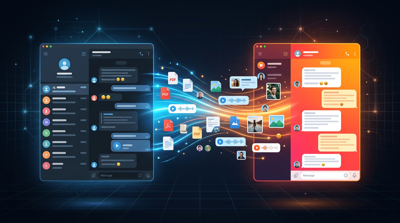 Визуализация переноса данных из Telegram в MAX